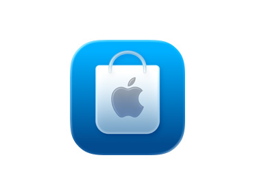 App Apple Store, ic?ne de sac d’achats, bleu