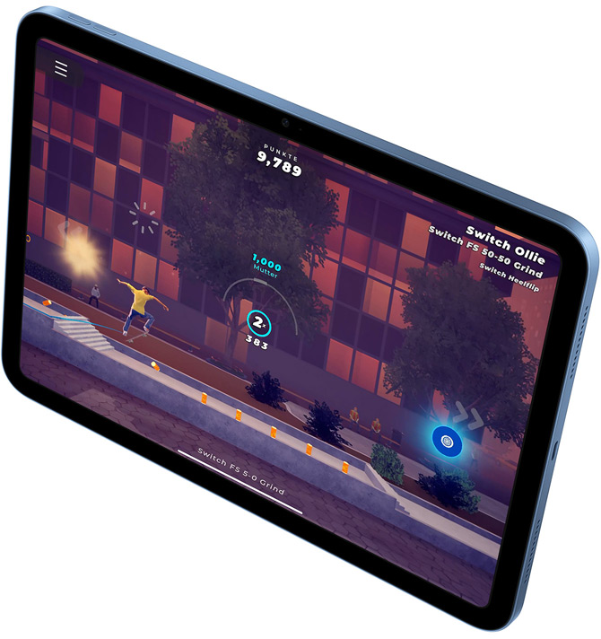 Das Spiel Skate City auf dem iPad.
