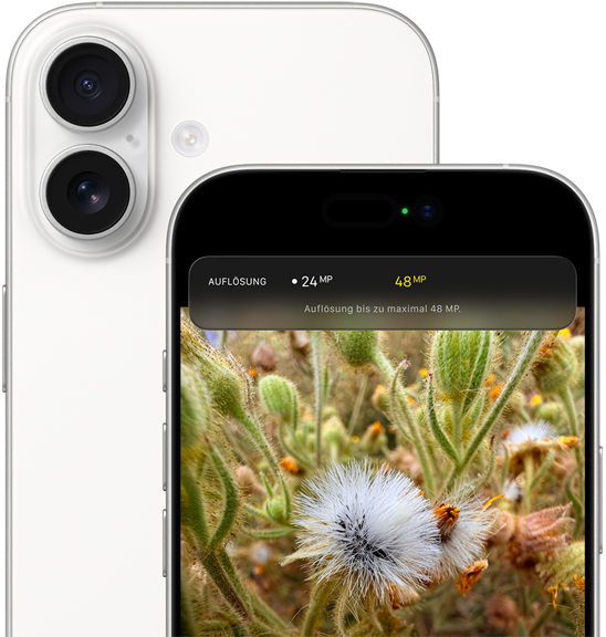 iPhone 17, Rückseite, gerundete Ecken, Dual Fusion Kamera-System oben links, Wei?, Vorderseite, Dynamic Island, gerundete Ecken