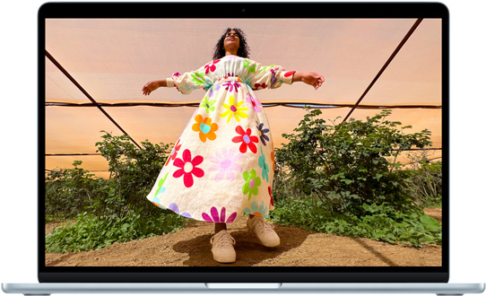 MacBook Air 13 吋，展示 Liquid Retina 顯示器
