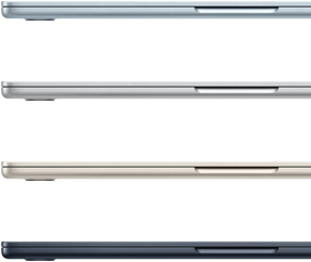 Vanjski prikaz ?etiri prijenosnika MacBook Air, u ?etiri razli?ite zavr?ne obrade