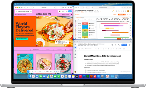 MacBook Air s vi?e otvorenih aplikacija