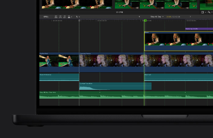 MacBook Pro 16 ??? ? ?? ?? ??? ??? ??? ??? ?? ??? ??, ???? ?? ???? ??? ??? ?? Final Cut Pro ????
