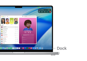 Dock? ??? ???? ?? ??? MacBook Pro 14? macOS ?? ???.