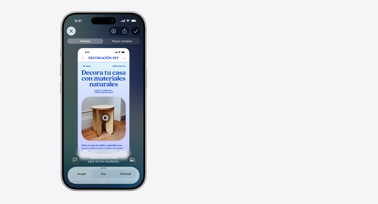 Un iPhone muestra una colección de fotos de distintas lámparas con forma de hongo en Etsy, junto con pesta?as de Google y Pinterest