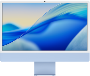 iMac s farebnym obsahom na obrazovke