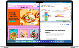 MacBook Air, na ktorom je otvorenych viacero apiek