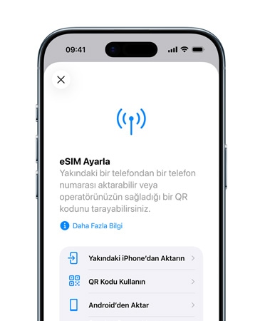 iPhone Air, ?nden d?? g?rünüm, bir telefon numaras?n? eSIM ile kolayca aktarmak i?in Hücresel’i Ayarla ?zelli?i kullan?l?yor