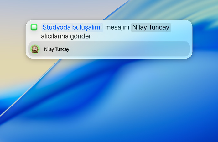 Mesaj g?ndermek i?in Spotlight’? kullanma ?rnekleri
