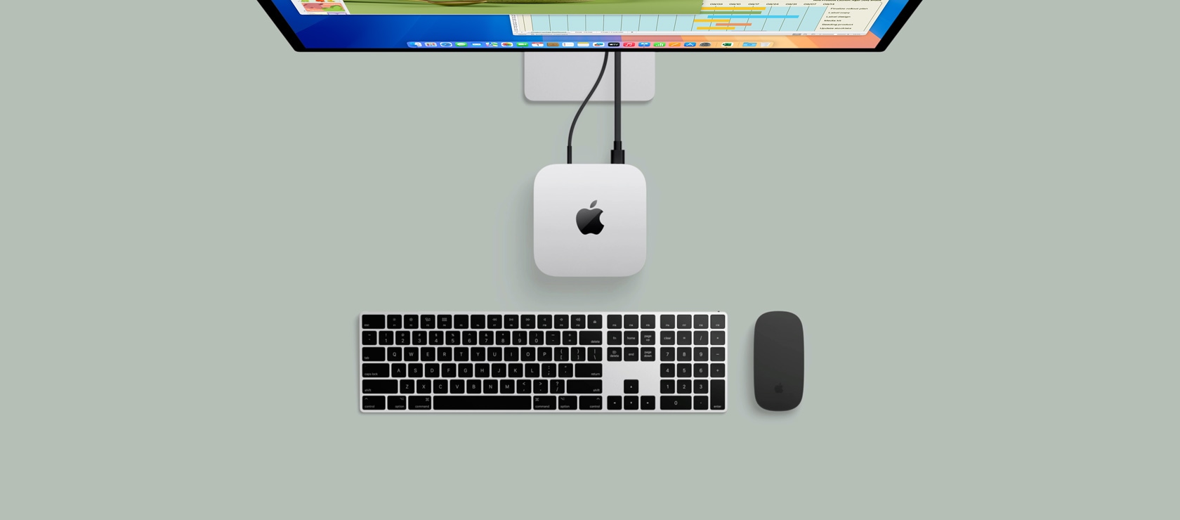 Mac mini з? Studio Display, клав?атурою Magic Keyboard ? мишею Magic Mouse