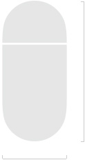 Illustration of AirPods 4 charging case showing the height of 46.2 mm (1.82 inches) and the depth of 21.2 mm (0.83 inch).