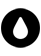 Water drop icon against black circle 