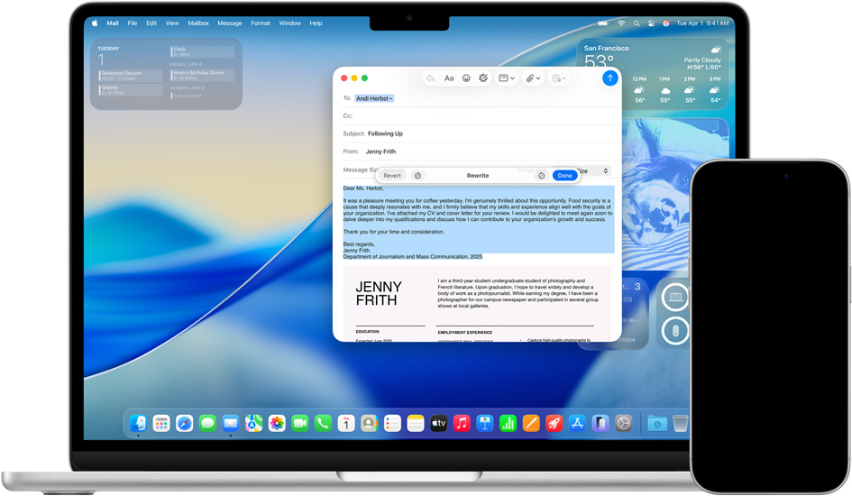 Mac 展示書(shū)寫(xiě)工具；iPhone 展示訊息即時(shí)翻譯功能
