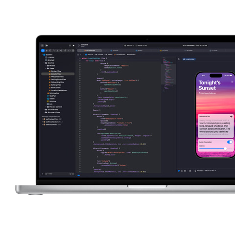 螢?zāi)伙@示在 Xcode app 中進(jìn)行編碼
