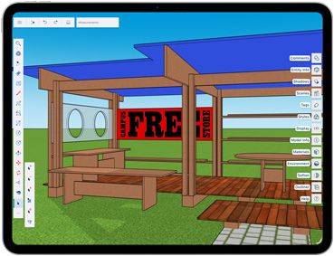 iPad Pro 上顯示 SketchUp app