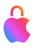 Logo Apple ve tvaru zámku, zámek je v uzam?ené poloze, aby byla zvyrazněna ochrana soukromí