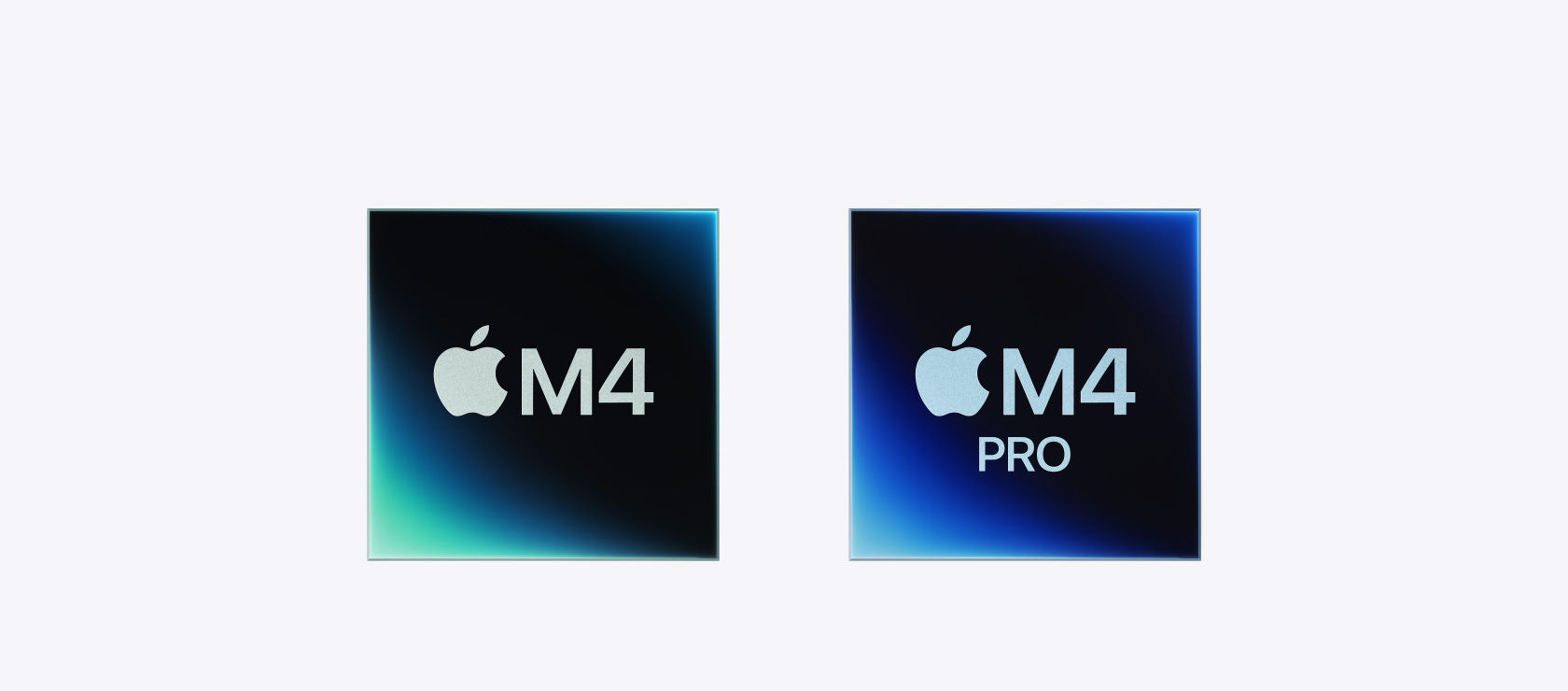 Kaksi M4- ja M4 Pro ?siruja esitt?v?? kuvaa.