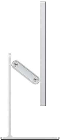 Studio Display fixé sur le support à inclinaison et hauteur réglables, vu de c?té
