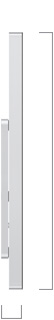 Seitenansicht des Studio Display mit VESA Mount Adapter, H?he und Tiefe werden angezeigt